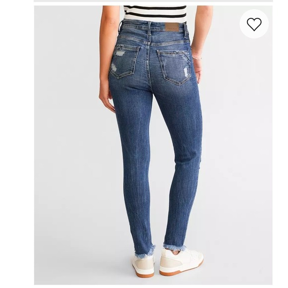 BUCKLE BLACK Fit No 75 Ankle Skinny Jeans Distressed Blue Wash Size 30x27 - Picture 2 of 9